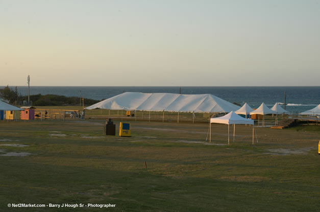 The Aqueduct Venue Under Construction - Monday, January 22th - 10th Anniversary - Air Jamaica Jazz & Blues Festival 2007 - The Art of Music - Tuesday, January 23 - Saturday, January 27, 2007, The Aqueduct on Rose Hall, Montego Bay, Jamaica - Negril Travel Guide, Negril Jamaica WI - http://www.negriltravelguide.com - info@negriltravelguide.com...!