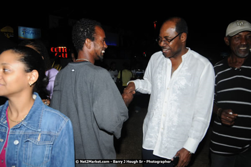 The Hon. Orette Bruce Goldwin, M.P., Prime Minister of Jamaica, Minister of Tourism, Hon. Edmund Bartlett, and Director of Tourism, Basil Smith at the Air Jamaica Jazz and Blues Festival 2008 The Art of Music - Ridday, January 25, 2008 - Air Jamaica Jazz & Blues 2008 The Art of Music venue at the Aqaueduct on Rose Hall Resort & Counrty Club, Montego Bay, St. James, Jamaica W.I. - Thursday, January 24 - Saturday, January 26, 2008 - Photographs by Net2Market.com - Claudine Housen & Barry J. Hough Sr, Photographers - Negril Travel Guide, Negril Jamaica WI - http://www.negriltravelguide.com - info@negriltravelguide.com...!