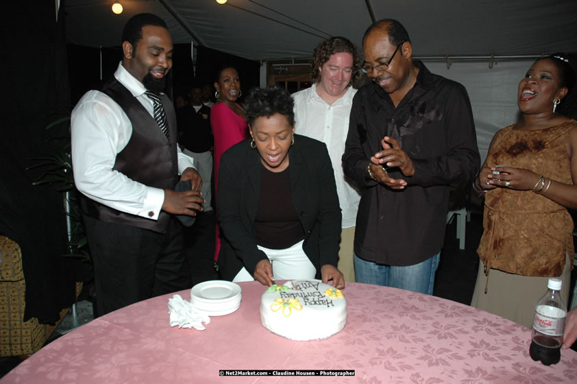 The Hon. Orette Bruce Goldwin, M.P., Prime Minister of Jamaica, Minister of Tourism, Hon. Edmund Bartlett, and Director of Tourism, Basil Smith at the Air Jamaica Jazz and Blues Festival 2008 The Art of Music - Thrusday, January 24, 2008 - Air Jamaica Jazz & Blues 2008 The Art of Music venue at the Aqaueduct on Rose Hall Resort & Counrty Club, Montego Bay, St. James, Jamaica W.I. - Thursday, January 24 - Saturday, January 26, 2008 - Photographs by Net2Market.com - Claudine Housen & Barry J. Hough Sr, Photographers - Negril Travel Guide, Negril Jamaica WI - http://www.negriltravelguide.com - info@negriltravelguide.com...!