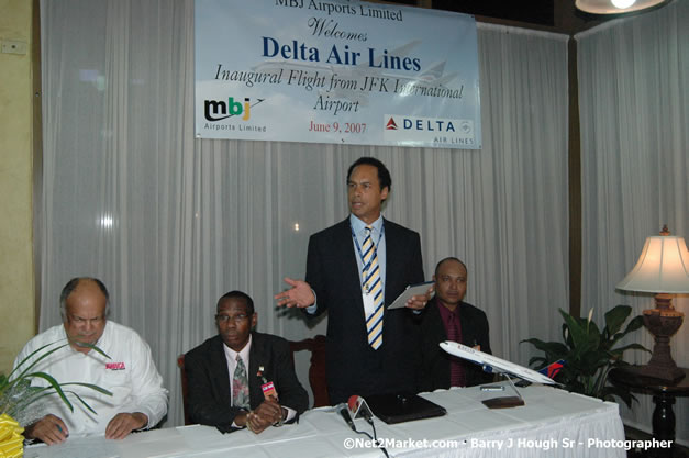 Delta Air Lines Inaugural Flight From New York's JFK Airport to Sangster International Airport, Montego Bay, Jamaica - June 9, 2007 - Sangster International Airport - Montego Bay, St James, Jamaica W.I. - MBJ Limited - Transforming Sangster International Airport into a world class facility - Photographs by Net2Market.com - Negril Travel Guide, Negril Jamaica WI - http://www.negriltravelguide.com - info@negriltravelguide.com...!