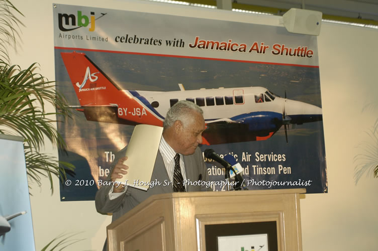 Jamaica Air Shuttle Launch @ MBJ Airports Limited, Wednesday, January 20, 2010, Sangster International Airport, Montego Bay, St. James, Jamaica W.I. - Photographs by Net2Market.com - Barry J. Hough Sr, Photographer/Photojournalist - The Negril Travel Guide - Negril's and Jamaica's Number One Concert Photography Web Site with over 40,000 Jamaican Concert photographs Published -  Negril Travel Guide, Negril Jamaica WI - http://www.negriltravelguide.com - info@negriltravelguide.com...!