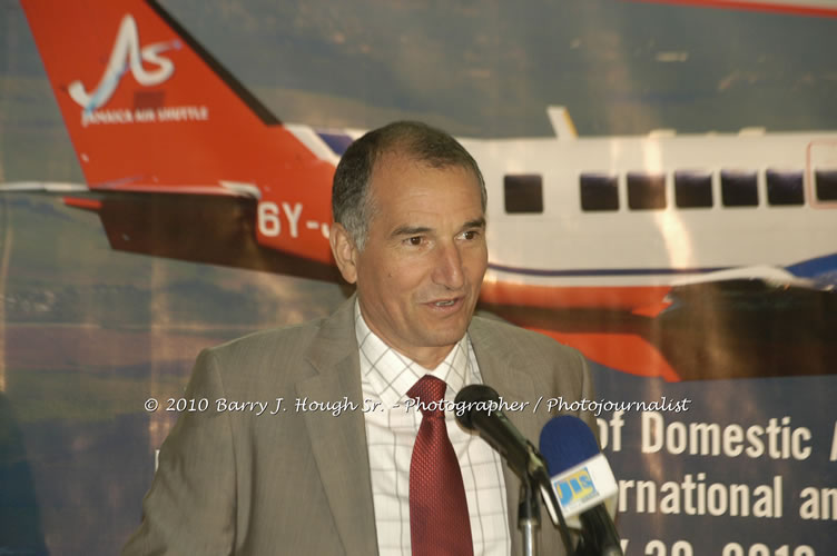 Jamaica Air Shuttle Launch @ MBJ Airports Limited, Wednesday, January 20, 2010, Sangster International Airport, Montego Bay, St. James, Jamaica W.I. - Photographs by Net2Market.com - Barry J. Hough Sr, Photographer/Photojournalist - The Negril Travel Guide - Negril's and Jamaica's Number One Concert Photography Web Site with over 40,000 Jamaican Concert photographs Published -  Negril Travel Guide, Negril Jamaica WI - http://www.negriltravelguide.com - info@negriltravelguide.com...!