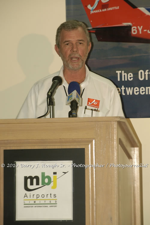 Jamaica Air Shuttle Launch @ MBJ Airports Limited, Wednesday, January 20, 2010, Sangster International Airport, Montego Bay, St. James, Jamaica W.I. - Photographs by Net2Market.com - Barry J. Hough Sr, Photographer/Photojournalist - The Negril Travel Guide - Negril's and Jamaica's Number One Concert Photography Web Site with over 40,000 Jamaican Concert photographs Published -  Negril Travel Guide, Negril Jamaica WI - http://www.negriltravelguide.com - info@negriltravelguide.com...!