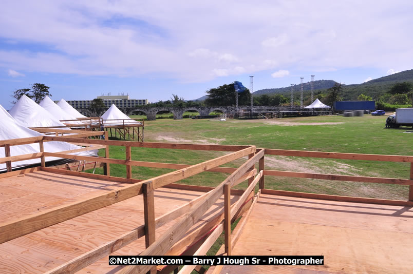 Preparations at the Venue - Jamaica Jazz and Blues Festival 2009, Thursday, January 15, 2009 - Venue at the Aqueduct on Rose Hall Resort &amp; Country Club, Montego Bay, Jamaica - Thursday, January 22 - Saturday, January 24, 2009 - Photographs by Net2Market.com - Barry J. Hough Sr, Photographer/Photojournalist - Negril Travel Guide, Negril Jamaica WI - http://www.negriltravelguide.com - info@negriltravelguide.com...!