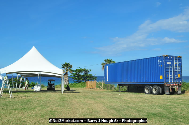 Preparations at the Venue - Jamaica Jazz and Blues Festival 2009, Thursday, January 15, 2009 - Venue at the Aqueduct on Rose Hall Resort &amp; Country Club, Montego Bay, Jamaica - Thursday, January 22 - Saturday, January 24, 2009 - Photographs by Net2Market.com - Barry J. Hough Sr, Photographer/Photojournalist - Negril Travel Guide, Negril Jamaica WI - http://www.negriltravelguide.com - info@negriltravelguide.com...!