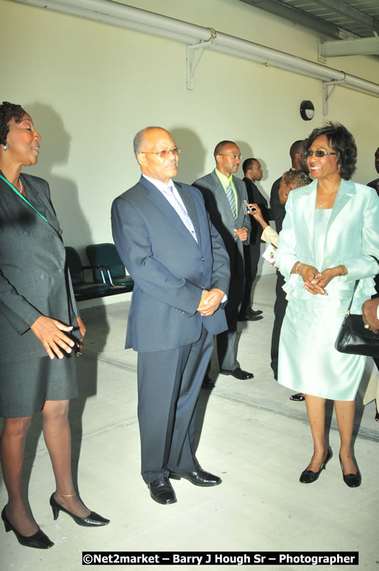 The Unveiling Of The Commemorative Plaque By The Honourable Prime Minister, Orette Bruce Golding, MP, And Their Majesties, King Juan Carlos I And Queen Sofia Of Spain - On Wednesday, February 18, 2009, Marking The Completion Of The Expansion Of Sangster International Airport, Venue at Sangster International Airport, Montego Bay, St James, Jamaica - Wednesday, February 18, 2009 - Photographs by Net2Market.com - Barry J. Hough Sr, Photographer/Photojournalist - Negril Travel Guide, Negril Jamaica WI - http://www.negriltravelguide.com - info@negriltravelguide.com...!