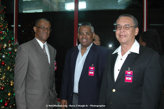 Minister of Tourism, Hon. Edmund Bartlett - Director of Tourism, Basil Smith, and Mayor of Montego Bay, Councilor Charles Sinclair Launch of Winter Tourism Season at Sangster International Airport, Saturday, December 15, 2007 - Sangster International Airport - MBJ Airports Limited, Montego Bay, Jamaica W.I. - Photographs by Net2Market.com - Barry J. Hough Sr, Photographer - Negril Travel Guide, Negril Jamaica WI - http://www.negriltravelguide.com - info@negriltravelguide.com...!