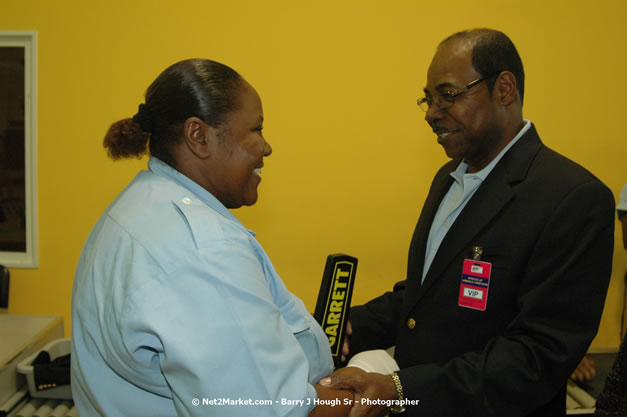 Minister of Tourism, Hon. Edmund Bartlett - Director of Tourism, Basil Smith, and Mayor of Montego Bay, Councillor Charles Sinclair Launch of Winter Tourism Season at Sangster International Airport, Saturday, December 15, 2007 - Sangster International Airport - MBJ Airports Limited, Montego Bay, Jamaica W.I. - Photographs by Net2Market.com - Barry J. Hough Sr, Photographer - Negril Travel Guide, Negril Jamaica WI - http://www.negriltravelguide.com - info@negriltravelguide.com...!