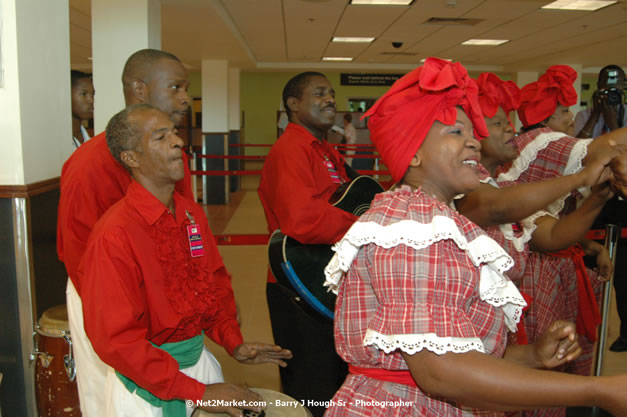 Minister of Tourism, Hon. Edmund Bartlett - Director of Tourism, Basil Smith, and Mayor of Montego Bay, Councillor Charles Sinclair Launch of Winter Tourism Season at Sangster International Airport, Saturday, December 15, 2007 - Sangster International Airport - MBJ Airports Limited, Montego Bay, Jamaica W.I. - Photographs by Net2Market.com - Barry J. Hough Sr, Photographer - Negril Travel Guide, Negril Jamaica WI - http://www.negriltravelguide.com - info@negriltravelguide.com...!