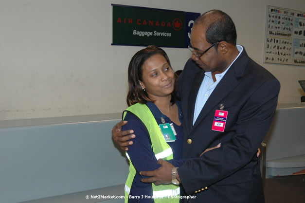 Minister of Tourism, Hon. Edmund Bartlett - Director of Tourism, Basil Smith, and Mayor of Montego Bay, Councillor Charles Sinclair Launch of Winter Tourism Season at Sangster International Airport, Saturday, December 15, 2007 - Sangster International Airport - MBJ Airports Limited, Montego Bay, Jamaica W.I. - Photographs by Net2Market.com - Barry J. Hough Sr, Photographer - Negril Travel Guide, Negril Jamaica WI - http://www.negriltravelguide.com - info@negriltravelguide.com...!