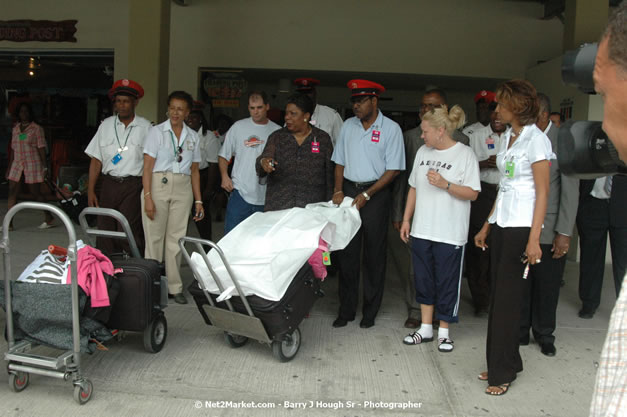 Minister of Tourism, Hon. Edmund Bartlett - Director of Tourism, Basil Smith, and Mayor of Montego Bay, Councillor Charles Sinclair Launch of Winter Tourism Season at Sangster International Airport, Saturday, December 15, 2007 - Sangster International Airport - MBJ Airports Limited, Montego Bay, Jamaica W.I. - Photographs by Net2Market.com - Barry J. Hough Sr, Photographer - Negril Travel Guide, Negril Jamaica WI - http://www.negriltravelguide.com - info@negriltravelguide.com...!