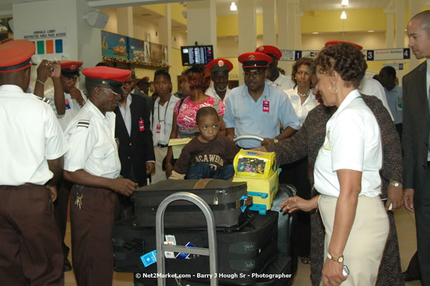 Minister of Tourism, Hon. Edmund Bartlett - Director of Tourism, Basil Smith, and Mayor of Montego Bay, Councillor Charles Sinclair Launch of Winter Tourism Season at Sangster International Airport, Saturday, December 15, 2007 - Sangster International Airport - MBJ Airports Limited, Montego Bay, Jamaica W.I. - Photographs by Net2Market.com - Barry J. Hough Sr, Photographer - Negril Travel Guide, Negril Jamaica WI - http://www.negriltravelguide.com - info@negriltravelguide.com...!