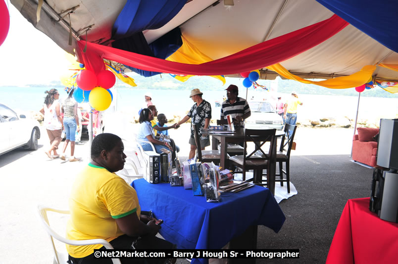 Lucea Cross the Harbour @ Lucea Car Park - All Day Event - Cross the Harbour Swim, Boat Rides, and Entertainment for the Family - Concert Featuring: Bushman, George Nooksl, Little Hero, Bushi One String, Dog Rice and many local Artists - Friday, August 1, 2008 - Lucea, Hanover Jamaica - Photographs by Net2Market.com - Barry J. Hough Sr. Photojournalist/Photograper - Photographs taken with a Nikon D300 - Negril Travel Guide, Negril Jamaica WI - http://www.negriltravelguide.com - info@negriltravelguide.com...!