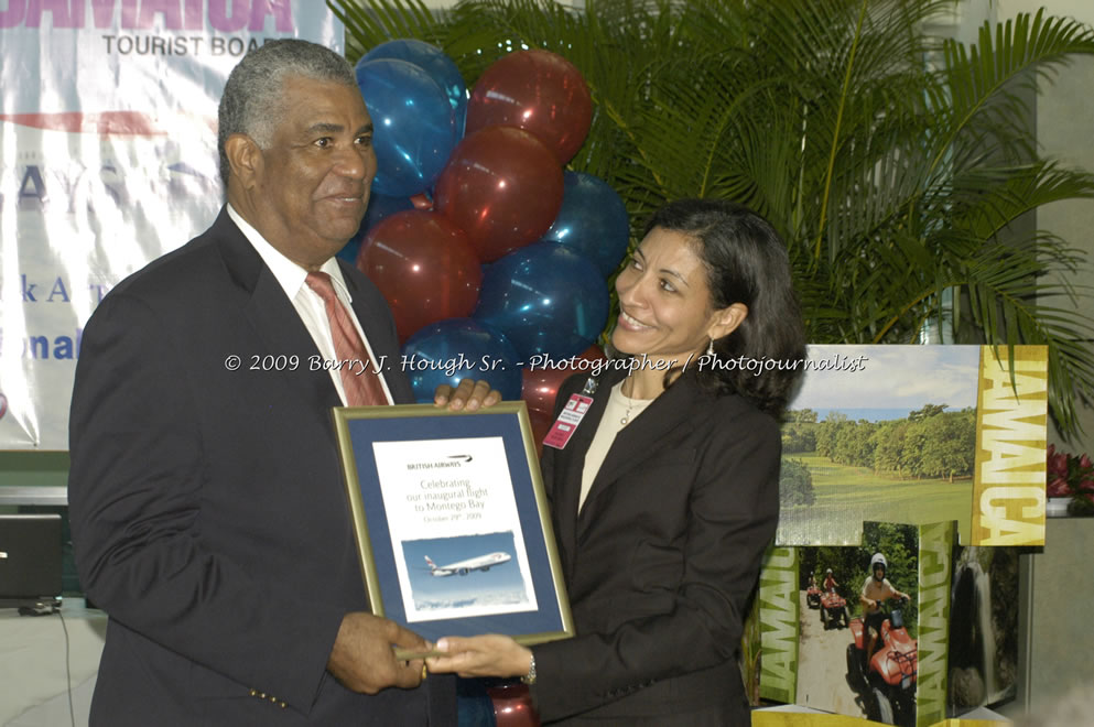  British Airways Inaugurates New Scheduled Service from London Gatwick Airport to Sangster International Airport, Montego Bay, Jamaica, Thursday, October 29, 2009 - Photographs by Barry J. Hough Sr. Photojournalist/Photograper - Photographs taken with a Nikon D70, D100, or D300 - Negril Travel Guide, Negril Jamaica WI - http://www.negriltravelguide.com - info@negriltravelguide.com...!