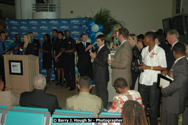 JetBue Airways' Inaugural Air Service between Sangster International Airport, Montego Bay and John F. Kennedy Airport, New York at MBJ Airports Sangster International Airport, Montego Bay, St. James, Jamaica - Thursday, May 21, 2009 - Photographs by Net2Market.com - Barry J. Hough Sr, Photographer/Photojournalist - Negril Travel Guide, Negril Jamaica WI - http://www.negriltravelguide.com - info@negriltravelguide.com...!