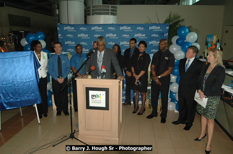 JetBue Airways' Inaugural Air Service between Sangster International Airport, Montego Bay and John F. Kennedy Airport, New York at MBJ Airports Sangster International Airport, Montego Bay, St. James, Jamaica - Thursday, May 21, 2009 - Photographs by Net2Market.com - Barry J. Hough Sr, Photographer/Photojournalist - Negril Travel Guide, Negril Jamaica WI - http://www.negriltravelguide.com - info@negriltravelguide.com...!