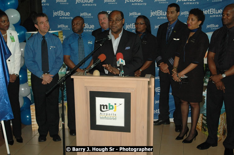 JetBue Airways' Inaugural Air Service between Sangster International Airport, Montego Bay and John F. Kennedy Airport, New York at MBJ Airports Sangster International Airport, Montego Bay, St. James, Jamaica - Thursday, May 21, 2009 - Photographs by Net2Market.com - Barry J. Hough Sr, Photographer/Photojournalist - Negril Travel Guide, Negril Jamaica WI - http://www.negriltravelguide.com - info@negriltravelguide.com...!