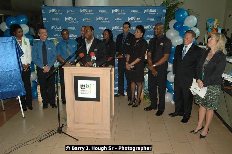 JetBue Airways' Inaugural Air Service between Sangster International Airport, Montego Bay and John F. Kennedy Airport, New York at MBJ Airports Sangster International Airport, Montego Bay, St. James, Jamaica - Thursday, May 21, 2009 - Photographs by Net2Market.com - Barry J. Hough Sr, Photographer/Photojournalist - Negril Travel Guide, Negril Jamaica WI - http://www.negriltravelguide.com - info@negriltravelguide.com...!