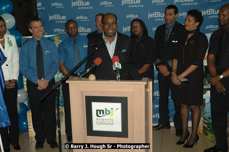 JetBue Airways' Inaugural Air Service between Sangster International Airport, Montego Bay and John F. Kennedy Airport, New York at MBJ Airports Sangster International Airport, Montego Bay, St. James, Jamaica - Thursday, May 21, 2009 - Photographs by Net2Market.com - Barry J. Hough Sr, Photographer/Photojournalist - Negril Travel Guide, Negril Jamaica WI - http://www.negriltravelguide.com - info@negriltravelguide.com...!