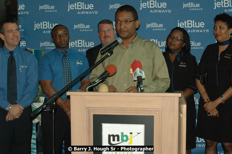 JetBue Airways' Inaugural Air Service between Sangster International Airport, Montego Bay and John F. Kennedy Airport, New York at MBJ Airports Sangster International Airport, Montego Bay, St. James, Jamaica - Thursday, May 21, 2009 - Photographs by Net2Market.com - Barry J. Hough Sr, Photographer/Photojournalist - Negril Travel Guide, Negril Jamaica WI - http://www.negriltravelguide.com - info@negriltravelguide.com...!