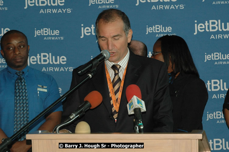 JetBue Airways' Inaugural Air Service between Sangster International Airport, Montego Bay and John F. Kennedy Airport, New York at MBJ Airports Sangster International Airport, Montego Bay, St. James, Jamaica - Thursday, May 21, 2009 - Photographs by Net2Market.com - Barry J. Hough Sr, Photographer/Photojournalist - Negril Travel Guide, Negril Jamaica WI - http://www.negriltravelguide.com - info@negriltravelguide.com...!