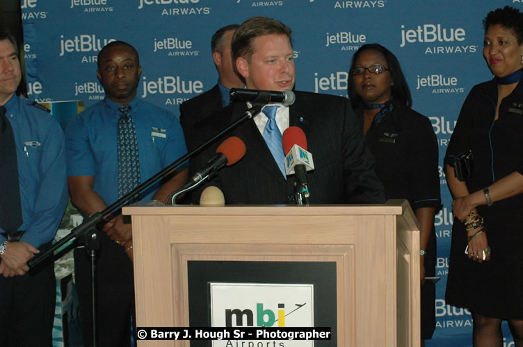 JetBue Airways' Inaugural Air Service between Sangster International Airport, Montego Bay and John F. Kennedy Airport, New York at MBJ Airports Sangster International Airport, Montego Bay, St. James, Jamaica - Thursday, May 21, 2009 - Photographs by Net2Market.com - Barry J. Hough Sr, Photographer/Photojournalist - Negril Travel Guide, Negril Jamaica WI - http://www.negriltravelguide.com - info@negriltravelguide.com...!