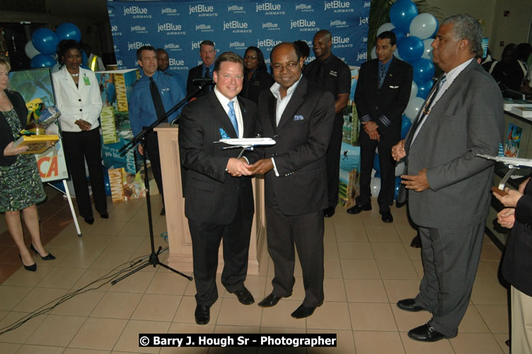 JetBue Airways' Inaugural Air Service between Sangster International Airport, Montego Bay and John F. Kennedy Airport, New York at MBJ Airports Sangster International Airport, Montego Bay, St. James, Jamaica - Thursday, May 21, 2009 - Photographs by Net2Market.com - Barry J. Hough Sr, Photographer/Photojournalist - Negril Travel Guide, Negril Jamaica WI - http://www.negriltravelguide.com - info@negriltravelguide.com...!