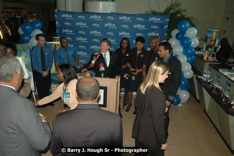 JetBue Airways' Inaugural Air Service between Sangster International Airport, Montego Bay and John F. Kennedy Airport, New York at MBJ Airports Sangster International Airport, Montego Bay, St. James, Jamaica - Thursday, May 21, 2009 - Photographs by Net2Market.com - Barry J. Hough Sr, Photographer/Photojournalist - Negril Travel Guide, Negril Jamaica WI - http://www.negriltravelguide.com - info@negriltravelguide.com...!