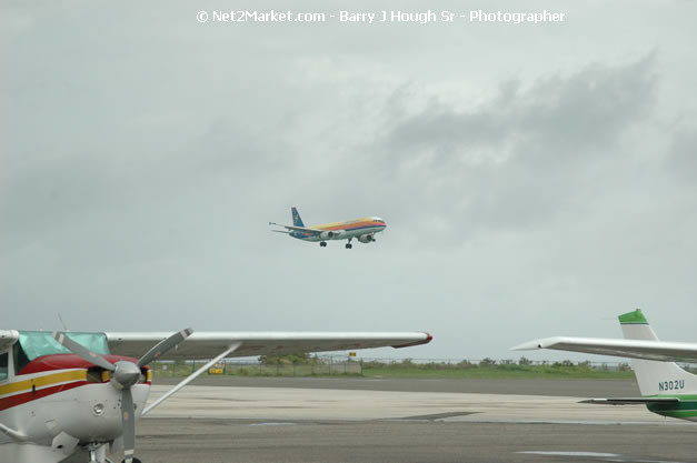 Air Jamaica Airline - Landing & Take Off - MBJ Airports Limited - Sangster International Airport - Domestic Terminal - Montego Bay, St James, Jamaica W.I. - MBJ Limited - Transforming Sangster International Airport into a world class facility - Photographs by Net2Market.com - Negril Travel Guide, Negril Jamaica WI - http://www.negriltravelguide.com - info@negriltravelguide.com...!