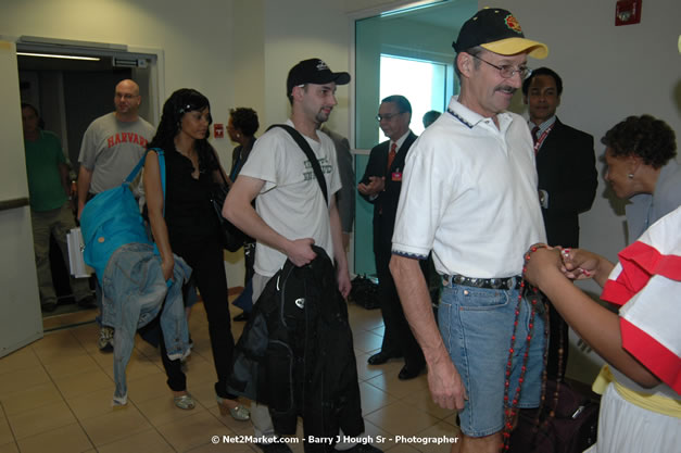 MBJ Airports Limited Welcomes WestJet Airlines - Inaugural Scheduled Service From Toronto Pearsons International Airport - Monday, December 10, 2007 - Sangster International Airport - MBJ Airports Limited, Montego Bay, Jamaica W.I. - Photographs by Net2Market.com - Barry J. Hough Sr, Photographer - Negril Travel Guide, Negril Jamaica WI - http://www.negriltravelguide.com - info@negriltravelguide.com...!