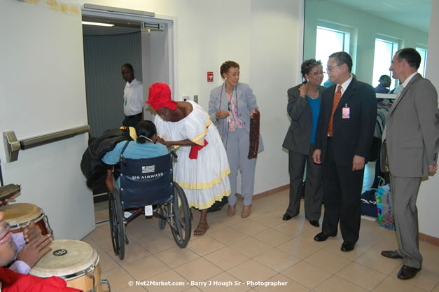 MBJ Airports Limited Welcomes WestJet Airlines - Inaugural Scheduled Service From Toronto Pearsons International Airport - Monday, December 10, 2007 - Sangster International Airport - MBJ Airports Limited, Montego Bay, Jamaica W.I. - Photographs by Net2Market.com - Barry J. Hough Sr, Photographer - Negril Travel Guide, Negril Jamaica WI - http://www.negriltravelguide.com - info@negriltravelguide.com...!