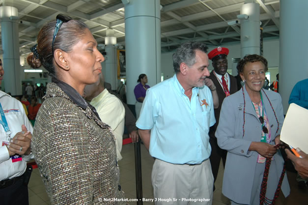 MBJ Airports Limited Welcomes WestJet Airlines - Inaugural Scheduled Service From Toronto Pearsons International Airport - Monday, December 10, 2007 - Sangster International Airport - MBJ Airports Limited, Montego Bay, Jamaica W.I. - Photographs by Net2Market.com - Barry J. Hough Sr, Photographer - Negril Travel Guide, Negril Jamaica WI - http://www.negriltravelguide.com - info@negriltravelguide.com...!