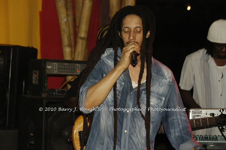 Julian Marley - Grammy Nominee & Son of the Legend Bob Marley - Live in Concert - Also featuring Ras Noble, Power Drill, Iron Head, & Robin Banks - Backing Band Roots Warrior, plus DJ Gemini @ One Love Reggae Concerts Series 09/10 @ Negril Escape Resort & Spa, February 2, 2010, One Love Drive, West End, Negril, Westmoreland, Jamaica W.I. - Photographs by Net2Market.com - Barry J. Hough Sr, Photographer/Photojournalist - The Negril Travel Guide - Negril's and Jamaica's Number One Concert Photography Web Site with over 40,000 Jamaican Concert photographs Published -  Negril Travel Guide, Negril Jamaica WI - http://www.negriltravelguide.com - info@negriltravelguide.com...!