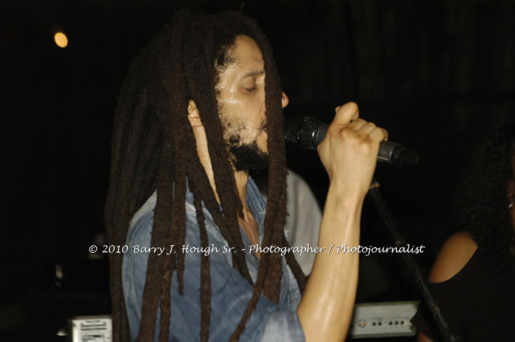 Julian Marley - Grammy Nominee & Son of the Legend Bob Marley - Live in Concert - Also featuring Ras Noble, Power Drill, Iron Head, & Robin Banks - Backing Band Roots Warrior, plus DJ Gemini @ One Love Reggae Concerts Series 09/10 @ Negril Escape Resort & Spa, February 2, 2010, One Love Drive, West End, Negril, Westmoreland, Jamaica W.I. - Photographs by Net2Market.com - Barry J. Hough Sr, Photographer/Photojournalist - The Negril Travel Guide - Negril's and Jamaica's Number One Concert Photography Web Site with over 40,000 Jamaican Concert photographs Published -  Negril Travel Guide, Negril Jamaica WI - http://www.negriltravelguide.com - info@negriltravelguide.com...!