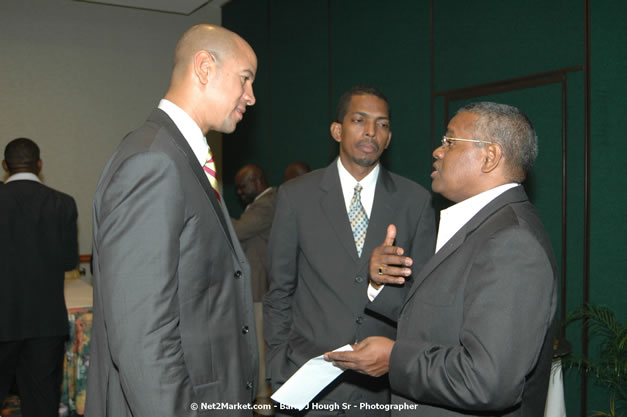 Red Cap Porters Awards - Minister of Tourism, Hon. Edmund Bartlett - Director of Tourism, Basil Smith - Friday, December 14, 2007 - Holiday Inn Sunspree, Montego Bay, Jamaica W.I. - Photographs by Net2Market.com - Barry J. Hough Sr, Photographer - Negril Travel Guide, Negril Jamaica WI - http://www.negriltravelguide.com - info@negriltravelguide.com...!