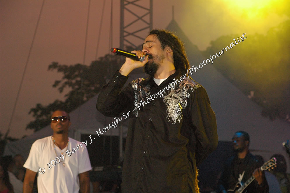 Damian 'Jr. Gong' Marley & NAS @ Reggae Sumfest 2009 - International Night 2 - Reggae Sumfest 2009,Catherine Hall, Montego Bay, St. James, Jamaica W.I. - Saturday, July 25, 2009 - Reggae Sumfest 2009, July 19 - 25, 2009 - Photographs by Net2Market.com - Barry J. Hough Sr. Photojournalist/Photograper - Photographs taken with a Nikon D70, D100, or D300 - Negril Travel Guide, Negril Jamaica WI - http://www.negriltravelguide.com - info@negriltravelguide.com...!