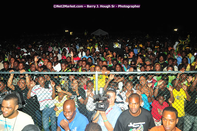 Usain Bolt of Jamaica - The Fastest Man In The World  - Usain Bolt Homecoming Celebrations Concert at the William Knibb High School Play Field, Trelawny - Ice, Ding Dong, Ravers Clavers, D'Angel, Voicemail, RDX and Dancers, Wayne Marshall, Tammi Chynn, Bugle, Nero, Tanya Stephens, Richie Spice, Kip Rich,and Shaggy - Photographs by Net2Market.com - Barry J. Hough Sr. Photojournalist/Photograper - Photographs taken with a Nikon D300 - Negril Travel Guide, Negril Jamaica WI - http://www.negriltravelguide.com - info@negriltravelguide.com...!