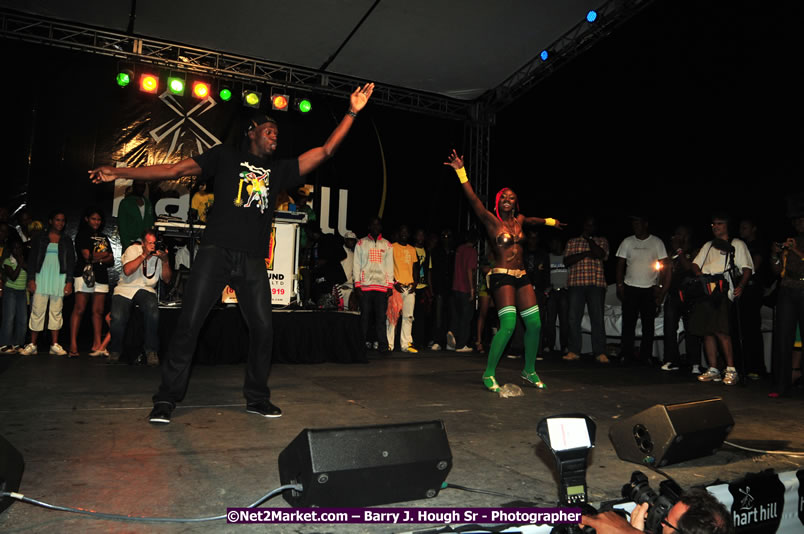 Usain Bolt of Jamaica - The Fastest Man In The World  - Usain Bolt Homecoming Celebrations Concert at the William Knibb High School Play Field, Trelawny - Ice, Ding Dong, Ravers Clavers, D'Angel, Voicemail, RDX and Dancers, Wayne Marshall, Tammi Chynn, Bugle, Nero, Tanya Stephens, Richie Spice, Kip Rich,and Shaggy - Photographs by Net2Market.com - Barry J. Hough Sr. Photojournalist/Photograper - Photographs taken with a Nikon D300 - Negril Travel Guide, Negril Jamaica WI - http://www.negriltravelguide.com - info@negriltravelguide.com...!