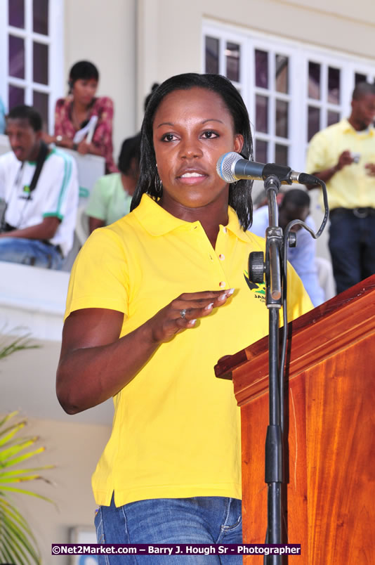 The City of Montego Bay Welcomes Our 2008 Olympians - Western Motorcade - Civic Ceremony - A Salute To Our Beijing Heros - Sam Sharpe Square, Montego Bay, Jamaica - Tuesday, October 7, 2008 - Photographs by Net2Market.com - Barry J. Hough Sr. Photojournalist/Photograper - Photographs taken with a Nikon D300 - Negril Travel Guide, Negril Jamaica WI - http://www.negriltravelguide.com - info@negriltravelguide.com...!